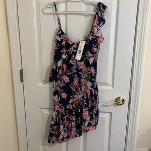 Devlin Asymmetrical dress with ruffles. Size XS. NWT!